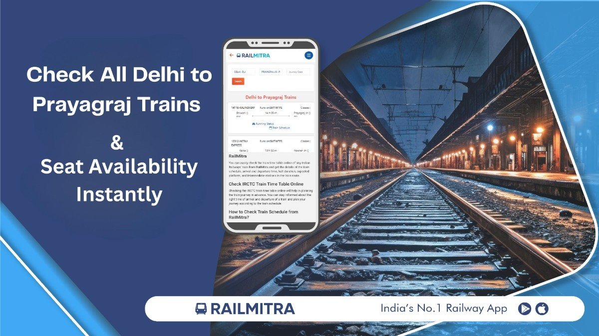 Check All Delhi to Prayagraj Trains & Seat Availability Instantly
